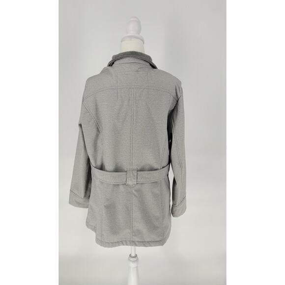 Gerry Womens Light Gray Outdoor Classic Zip Up Snap Jacket Size L Casual Chic - Picture 6 of 8